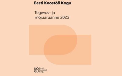 UUDISKIRI NR 33: Ilmus Eesti Koostöö Kogu esimene tegevus- ja mõjuaruanne 2023