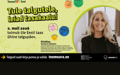 Eesti Koostöö Kogu panustab sel kevadel Teeme Ära talgupäeva partnerina, et ärevatel aegadel tähtsustada koostegutsemise, üksteise kuulamise ja vaimse tasakaalu teemasid