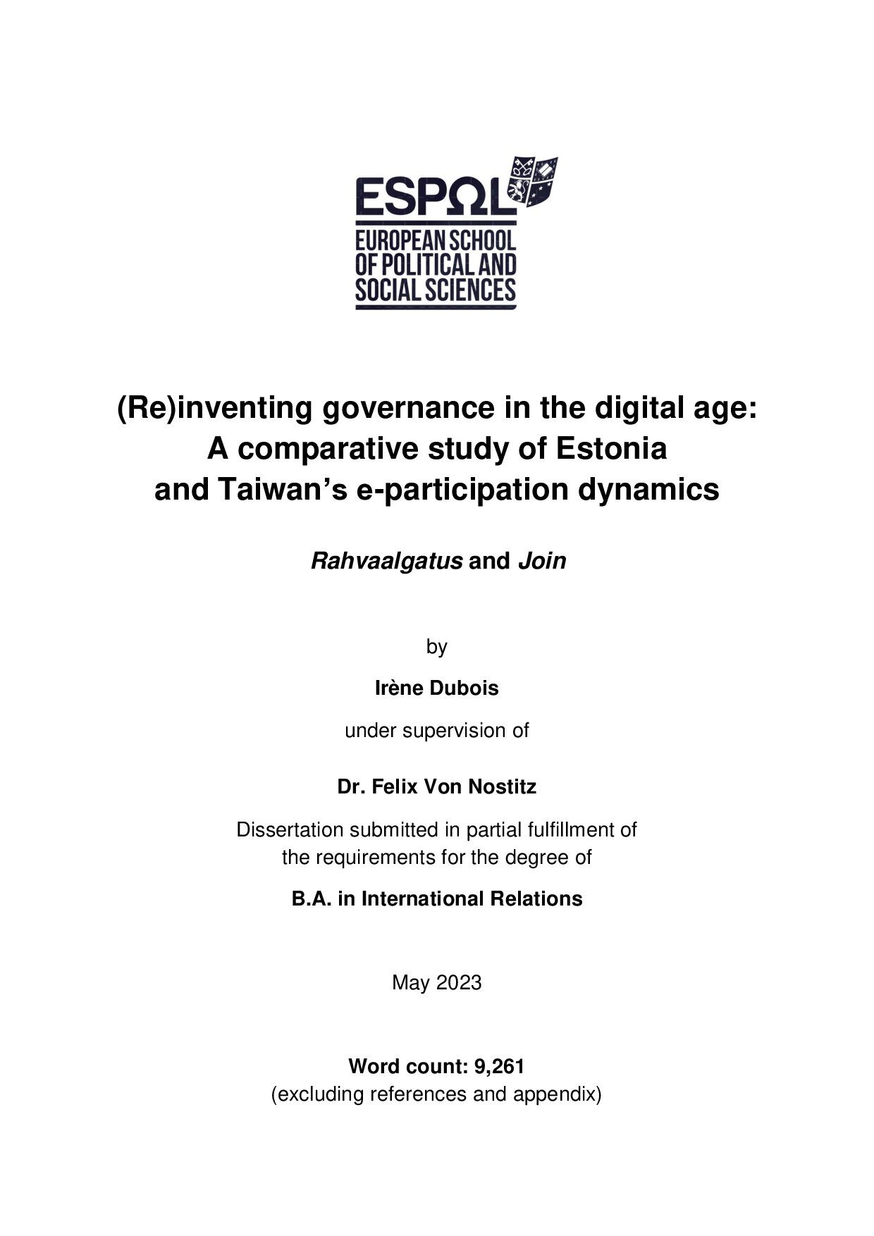 (Re)inventing governance in the digital age: a comparative study of Estonia and Taiwan's e-participation dynamics